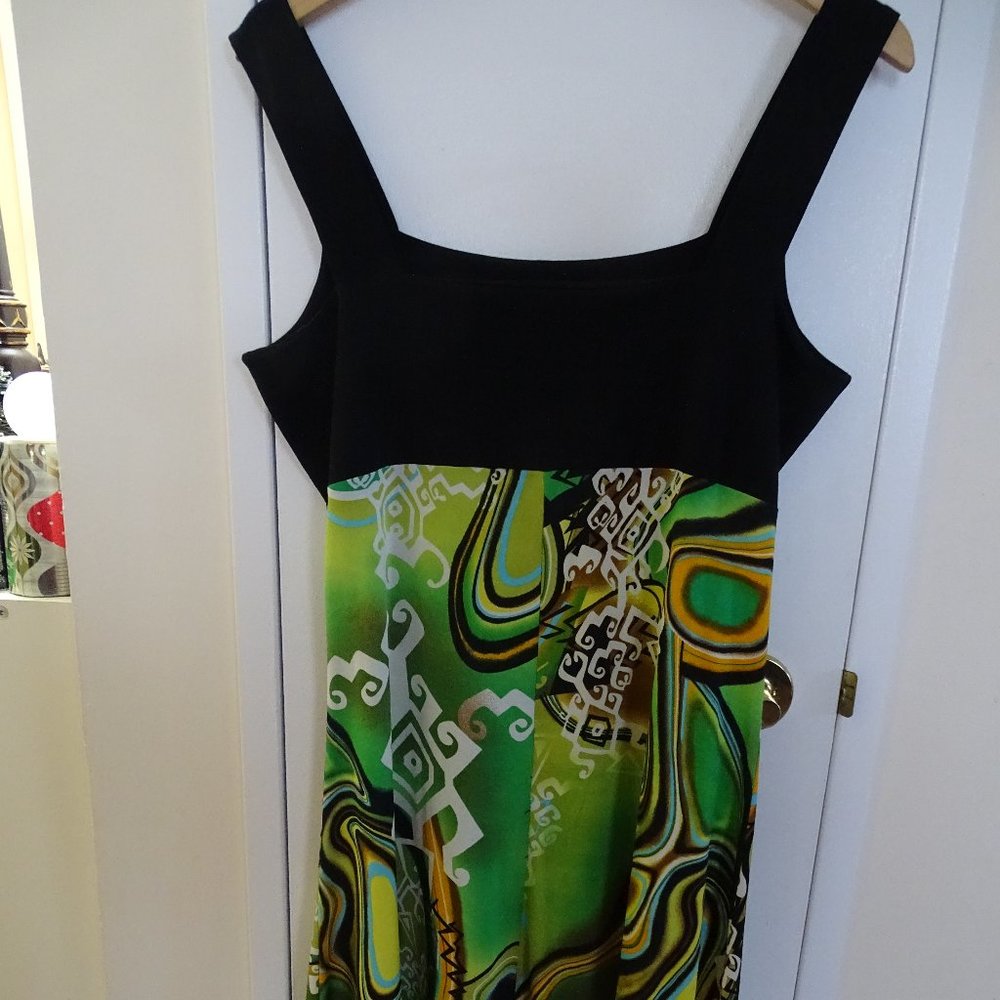 Lavena Wide Strap Patterned Dress